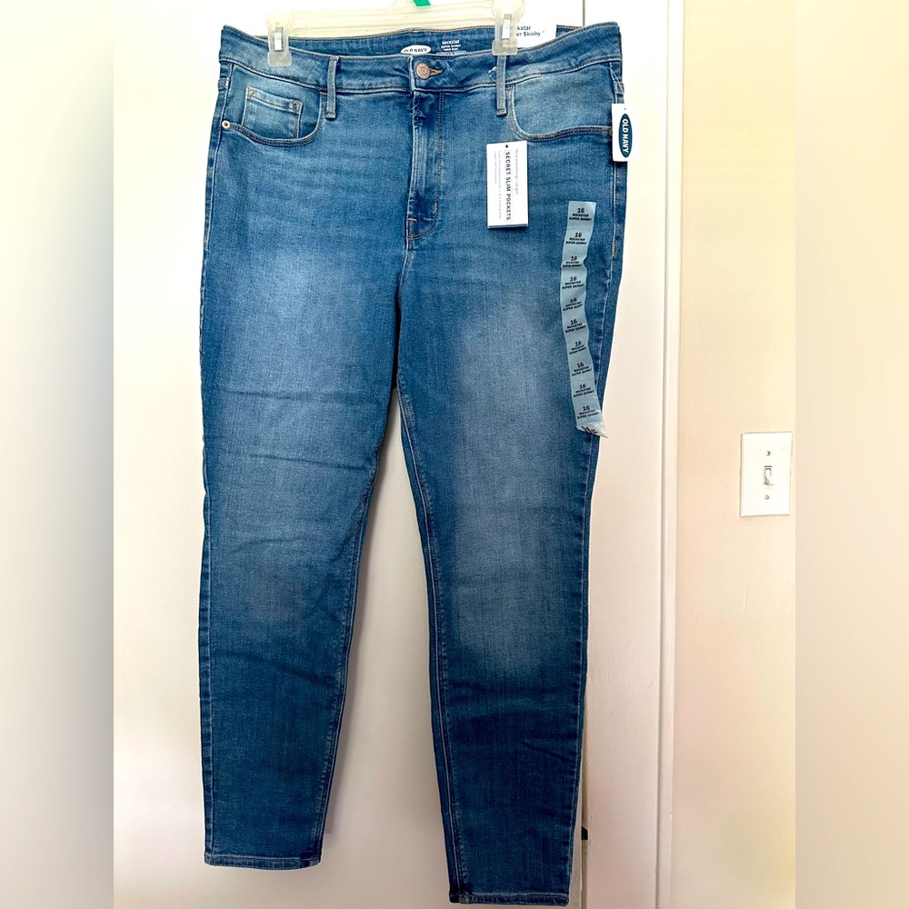 Old Navy Rockstar Super Skinny High Rise Jeans Womens 16 NWT